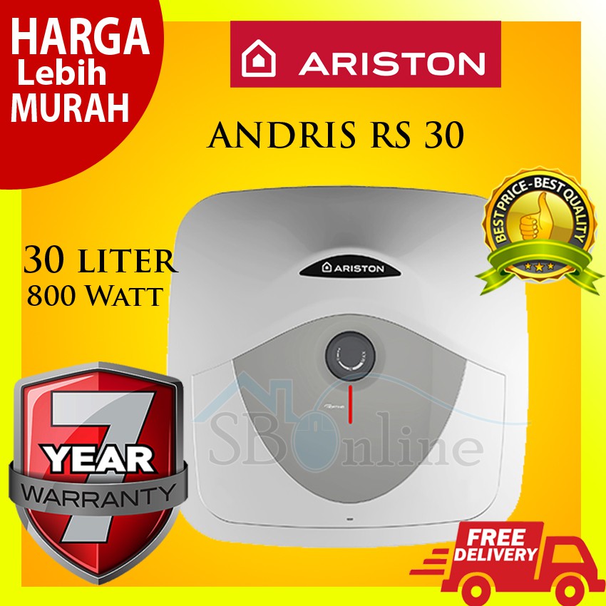 Pemanas Air Listrik 30 Liter Electric Water Heater Ariston Andris AN RS 30 800 W