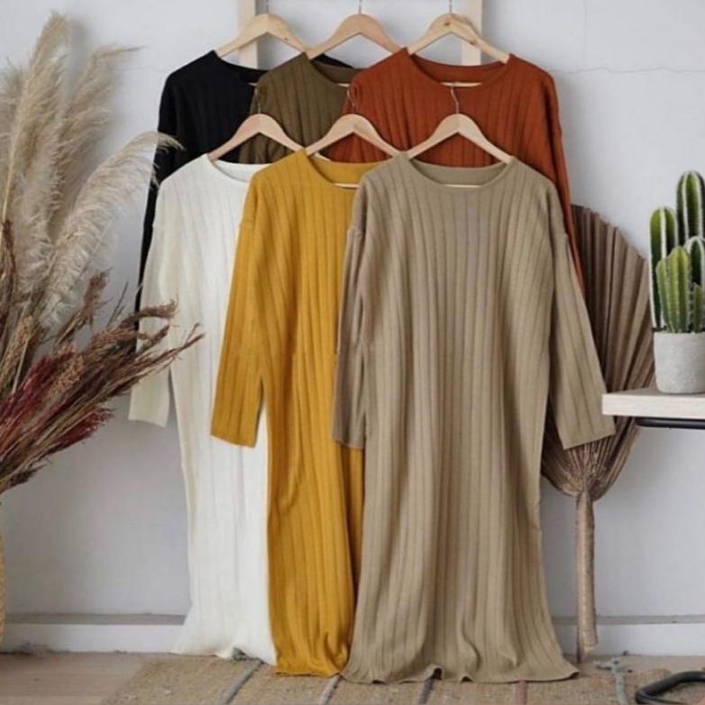 Tunik Rajut Wanita Panjang / Atasan Wanita Tunik Rajut Premium