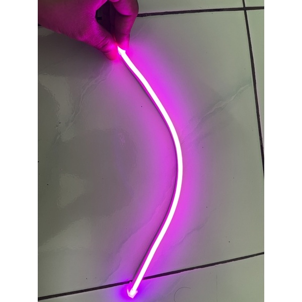 LAMPU ALIS MOTOR DRL Flexible 30 CM Lampu alis slim Ungu Motor DAN mobil drl led Neon flexibel 12v premium grade A