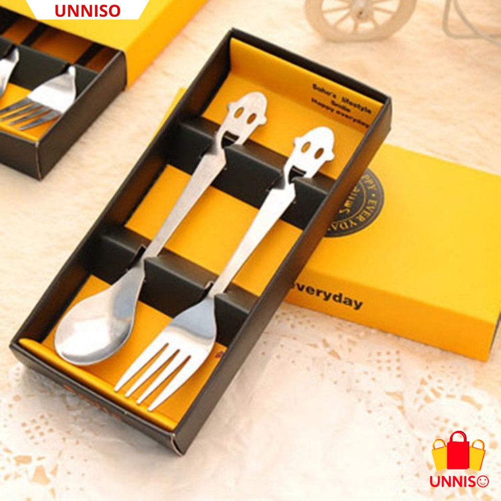 UNNISO - Sendok Garpu Set / Alat Makan Set Travel Portable SG2