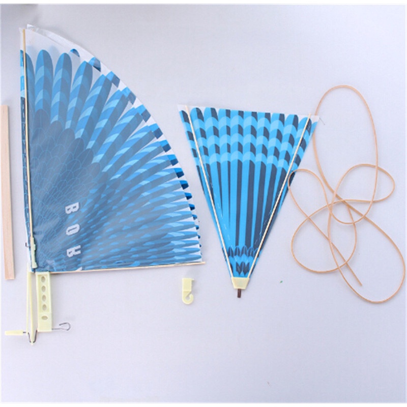 【Theredsunrisesiwy.id】Rubber Band Power Handmade Birds Models Science Kite Toys Kids Assembly Gift