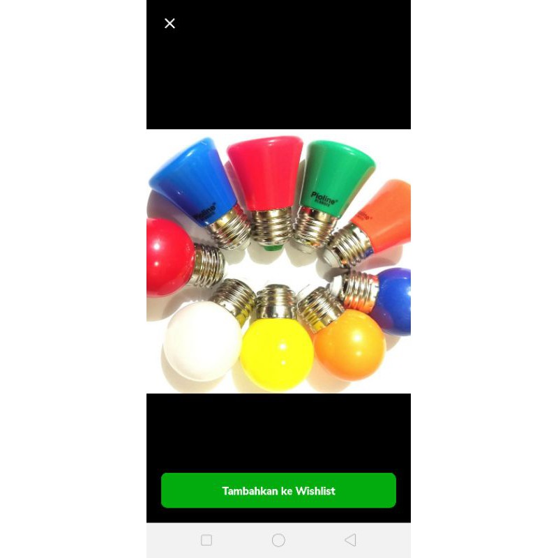 Bohlam lampu warna warni agustusan