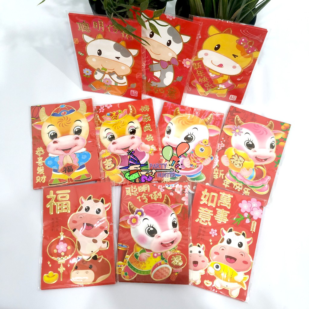 

Angpao Shio Kerbau Chinese New Year 2021 Imlek 6pcs