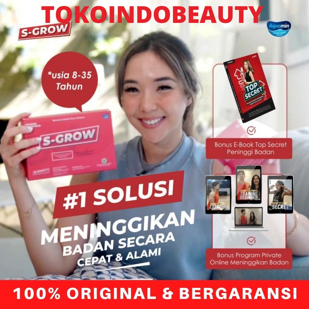 S Grow Asli Suplemen Peninggi Badan Susu Sgrow Kalsium Terbaik Original Bpom