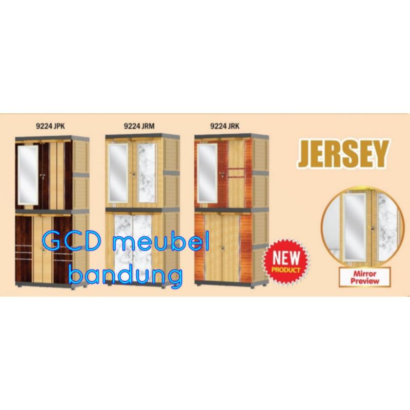 Lemari Plastik Naiba 9224 Kaca Jersey - Bandung