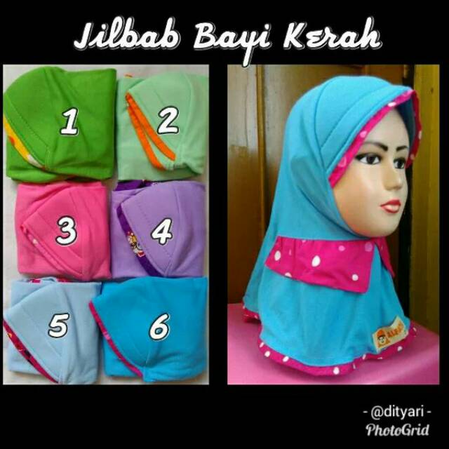 Jilbab Bayi Bahan Kaos