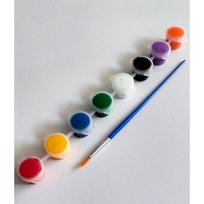 

cat akrilik 8 warna UKIYO DIY acrylic paint plus 1pcs brush