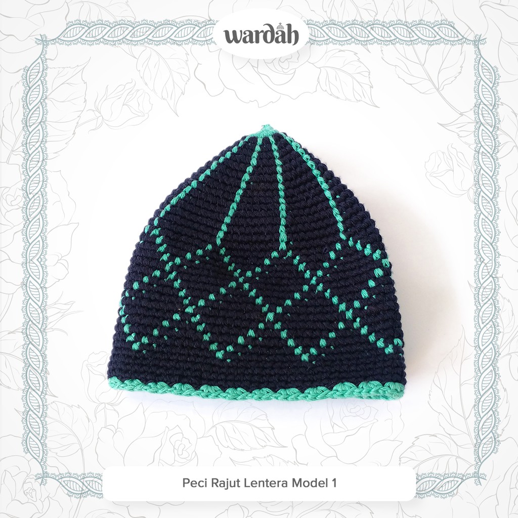Peci Songkok Kopiah Kopyah Rajut Lentera Tebal Hand Made Warna Motif 1