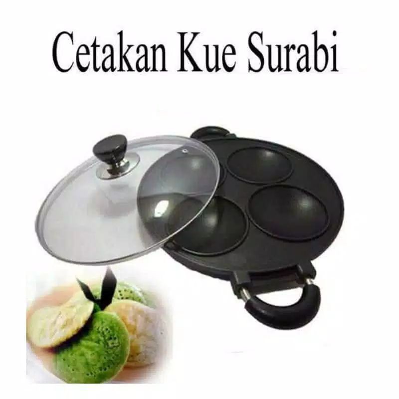 Cetakan serabi lubang 4 cetakan apem selong anti lengket SNACK MAKER SUPER TEBAL