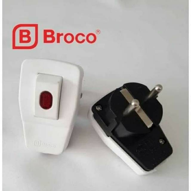 BROCO STEKER SAKLAR + LAMPU PUTIH 13311