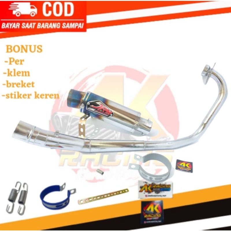 KNALPOT JRM NGEBASS BULAT Knalpot satria FU, Jupiter MX, SONIC, MX-KING merk JRM