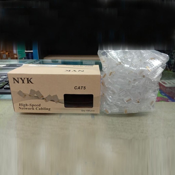 NYK Connector RJ45 CAT5 Konektor isi 100pcs - NYK-RJ45-CAT5-UTP