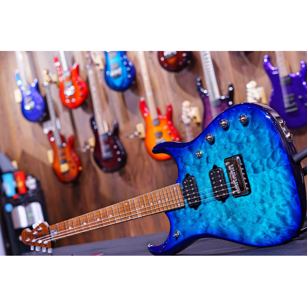 Ernie Ball Music Man JP15 Electric Guitar - Cerulean Paradise Quilt G92758