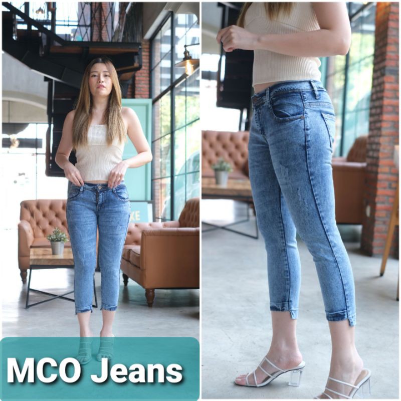 [MCOJEANS] OOTD SZ 27-34 Celana Jeans  Cutbray Nagita Belah Samping - Celana Jeans Wanita Terbaru Cutbray Belah Samping