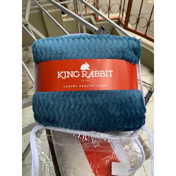 selimut KingRabbit warna hijau