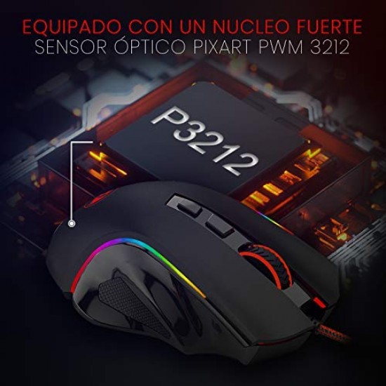 Redragon Mouse Gaming USB Wired RGB Macro 7200dpi M607 Griffin