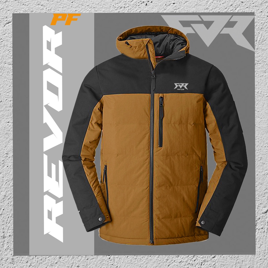 Revor PF Jaket Outdoor Tebal Anti Angin Waterproof Abu