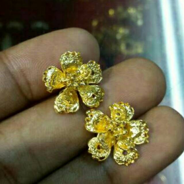 Giwang kendari lapis emas 24k