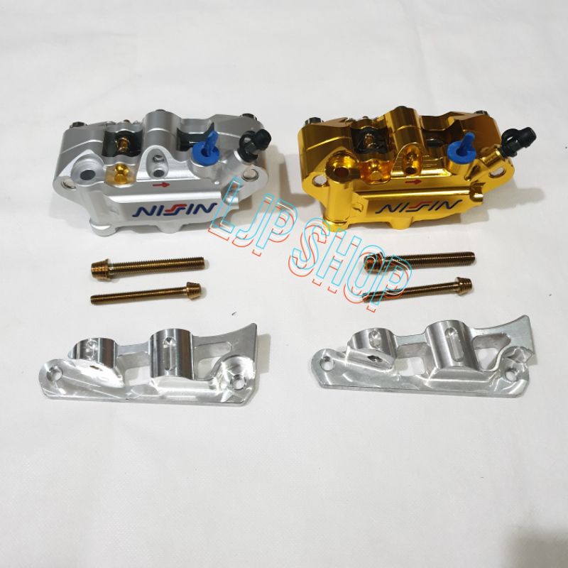 KALIPER MONOBLOK 4 PISTON NSSN PLUS BREKET HONDA SCOOPY VARIO