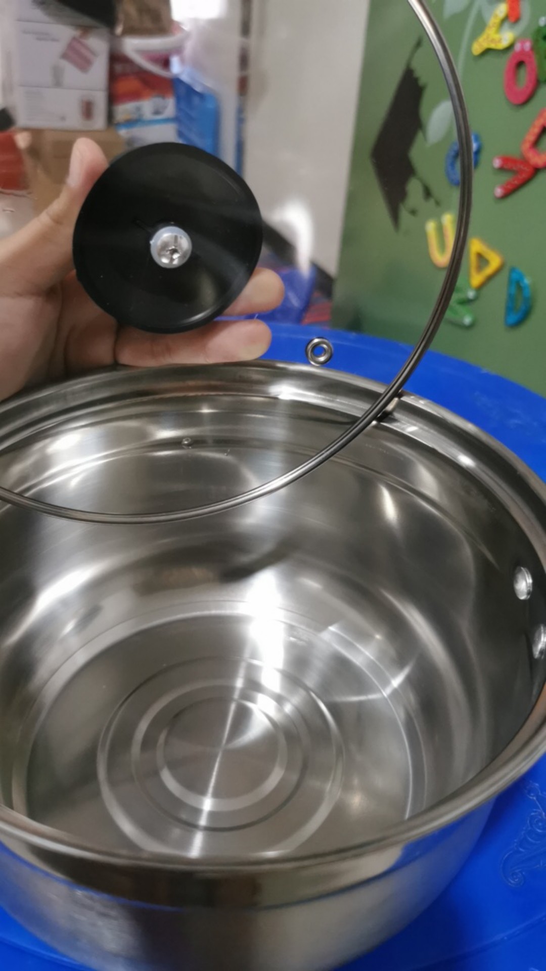 Gsf Panci Susu 18 Cm Stainless/panci Kuah Tutup Kaca/ Panci Gagang
