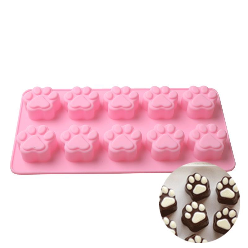 Cute Cat Dog Claws Shape Silicone Cake Mold DIY Chocolate Cookie Biscuit Bakeware Cupcake Baking Mould