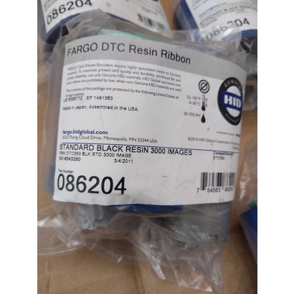 Ribbon Fargo DTC550 Black STD 3000 Image PN: 086204