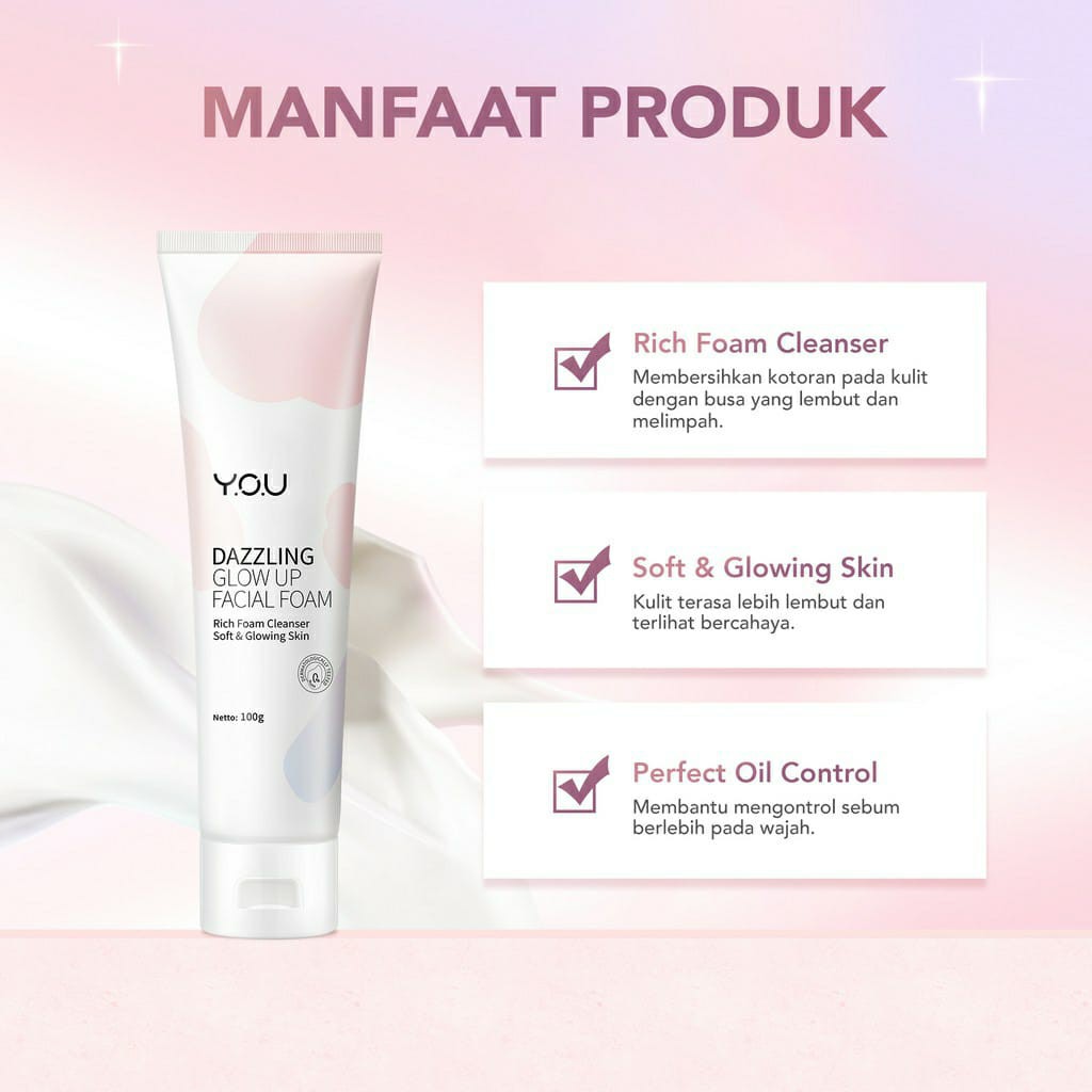 You Dazzling Glow Up Facial Foam Sabun Pembersih Wajah 100gr