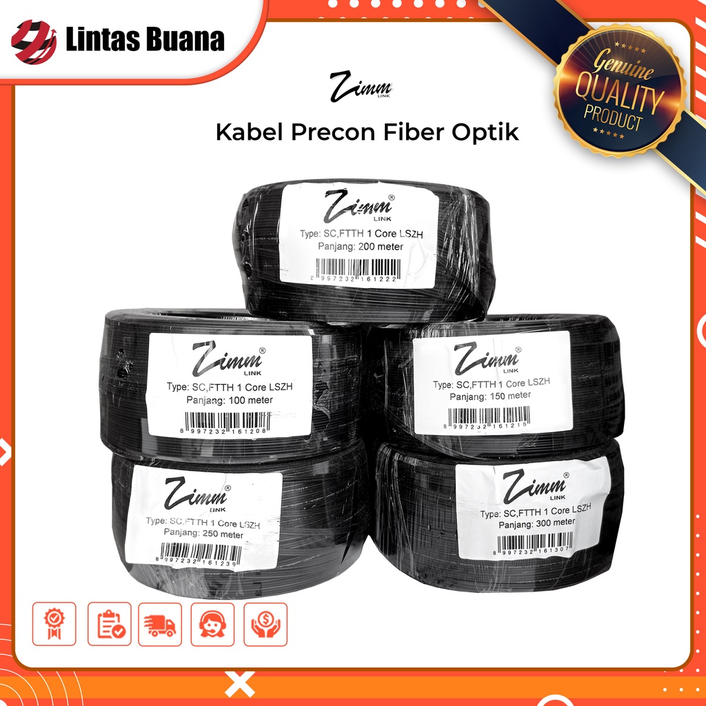 Kabel Fiber Optik FO Zimmlink Precon 1 Core 3 Seling SC UPC