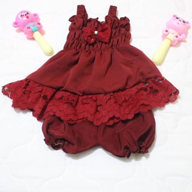 Dress bayi perempuan new born 0-6 bulan / Baju pesta bayi