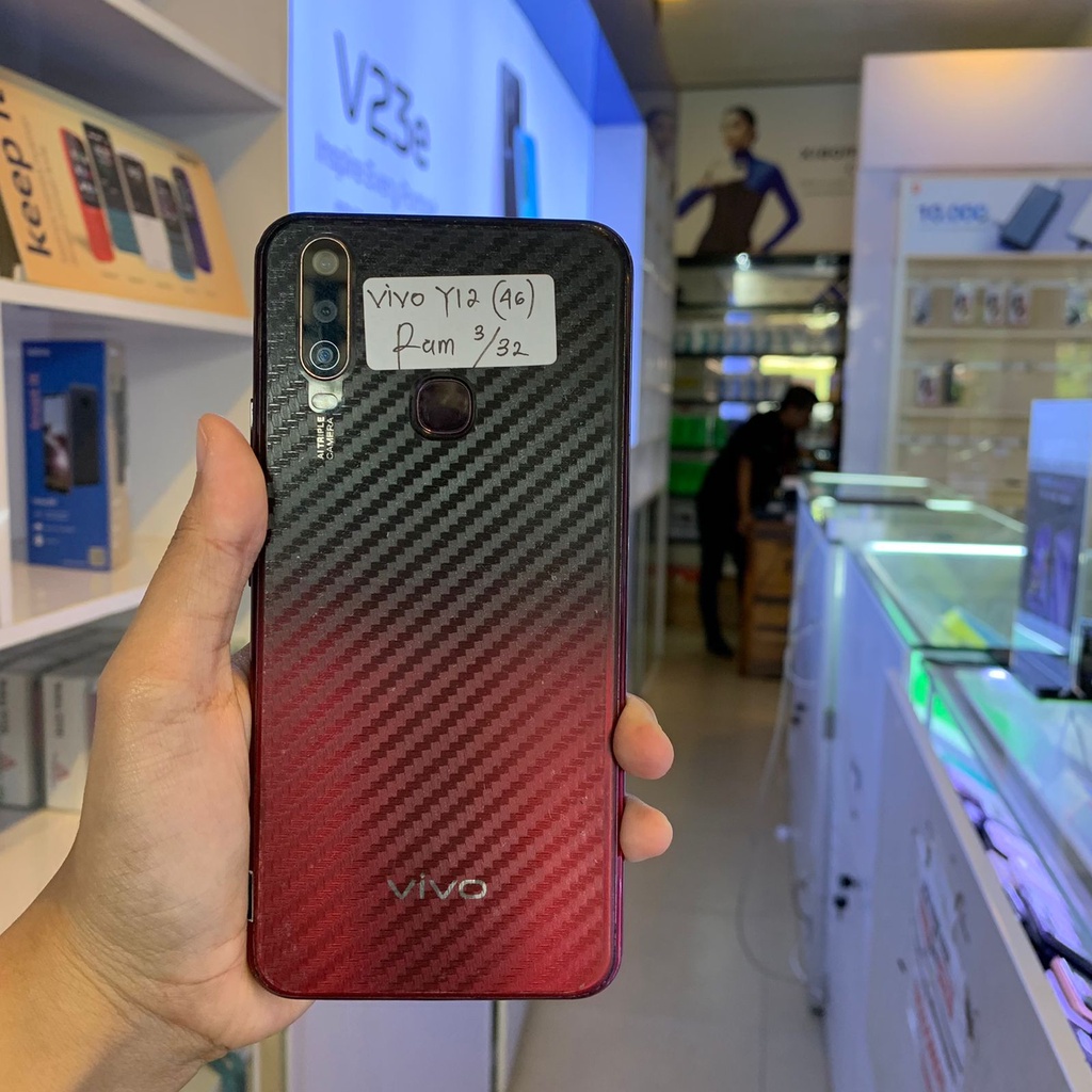 VIVO Y12 ram 3/32 3/64 GB Fullset- Hp Bekas Second