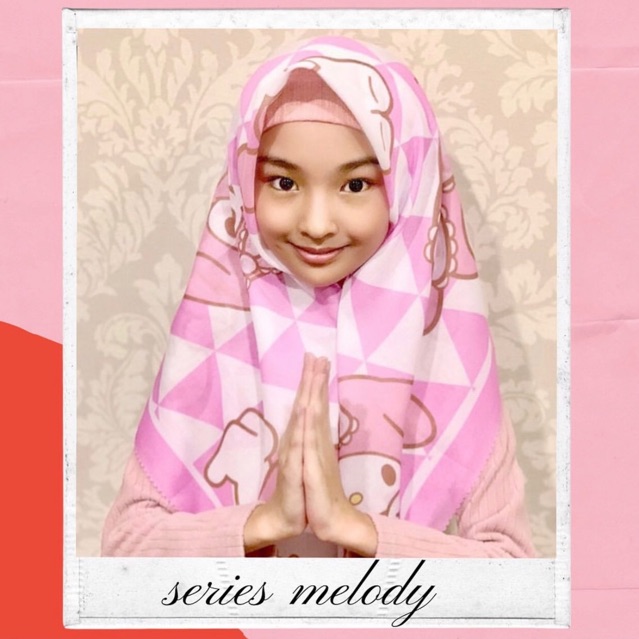 VOAL PRINTING ANAK MOTIF MELODY / HIJAB ANAK LUCU / JILBAB ANAK KARAKTER