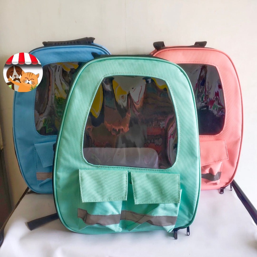 Tas Kucing Anjing Ransel Transparan Mika - Tas Ransel Hewan PC 59