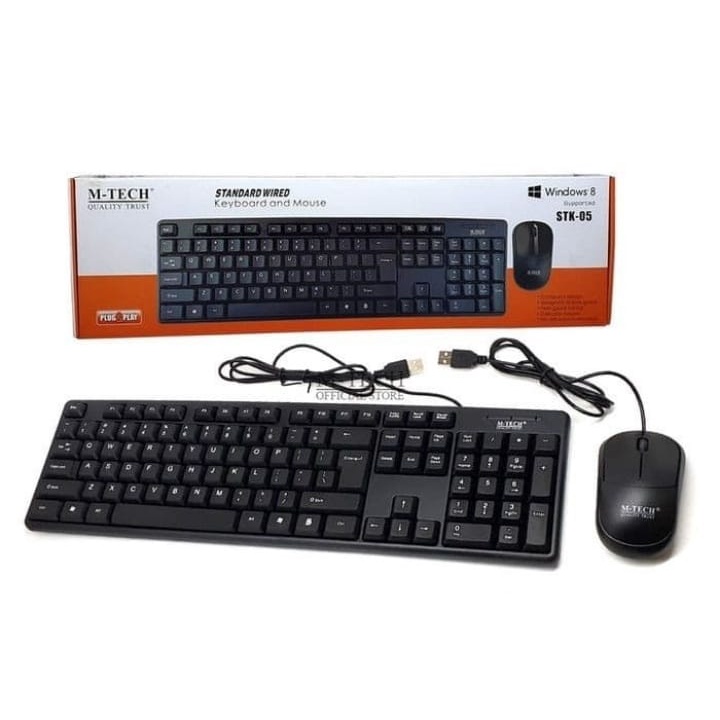 Keyboard Combo Mouse Kabel USB M-Tech STK-05