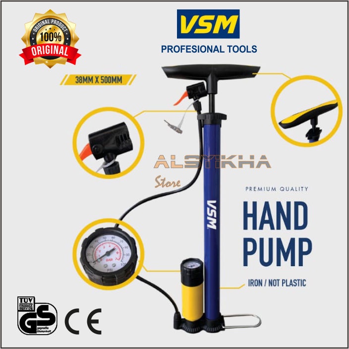 PROMO POMPA ANGIN SEPEDA MOTOR BOLA TANGAN BODY BESI VSM