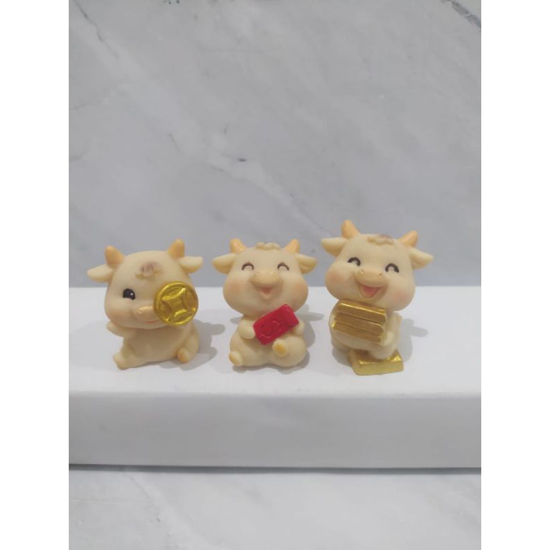 topper mainan hiasan kue imlek boneka shio tahun baru china