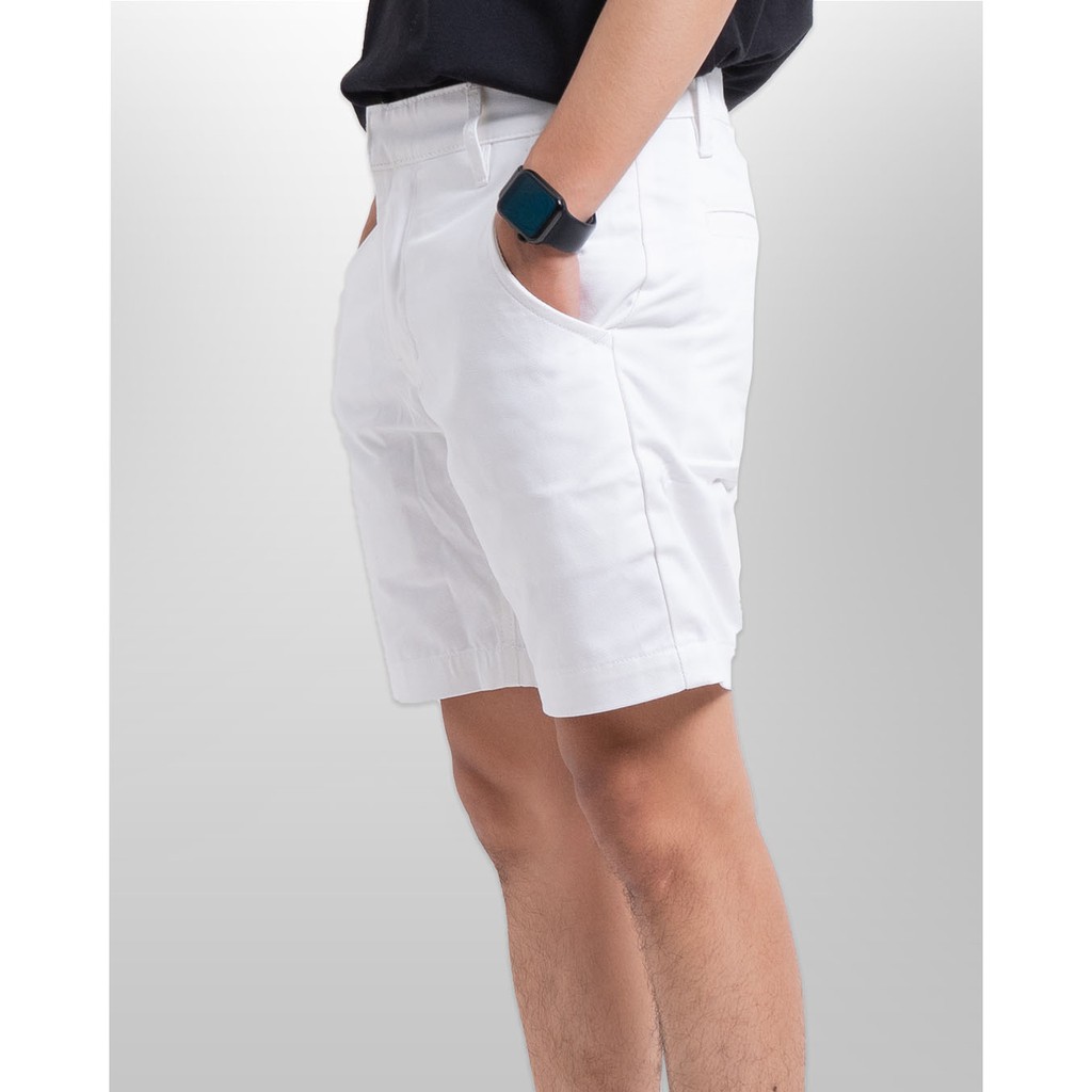 [Limited Edition] White Relax Short Chino Pants