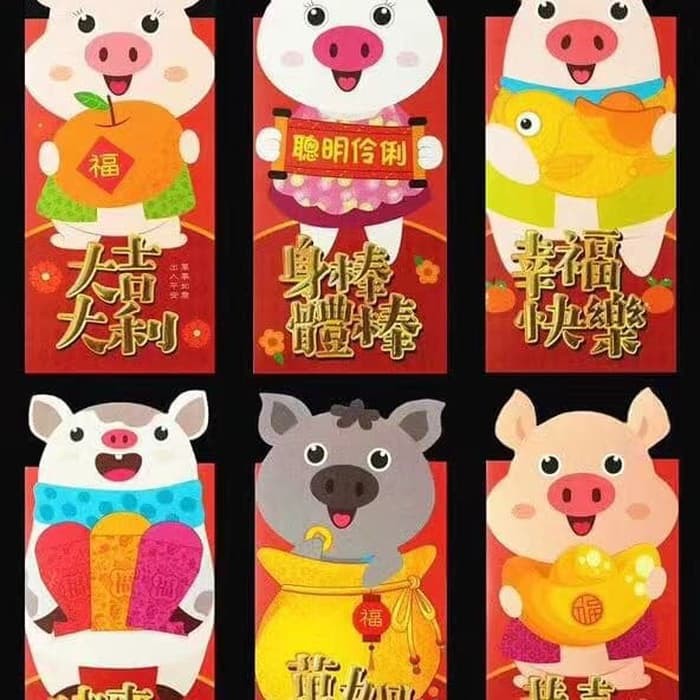 Angpao Imlek Panjang Custom Beda Nama dan Beda Gambar Chinese New