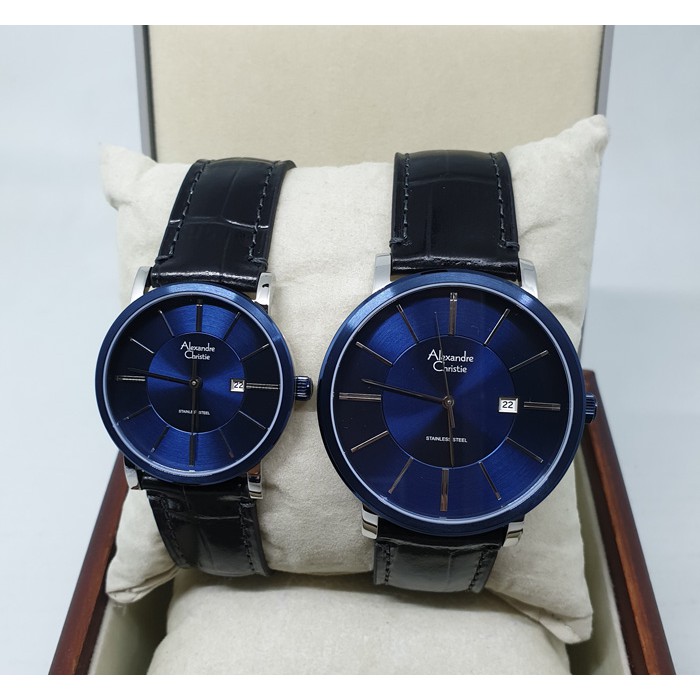 Alexandre Christie Ac 8344 Silver Blue, Jam Tangan Wanita Original