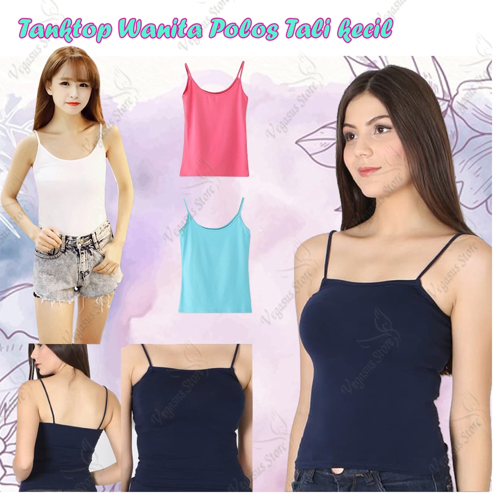 Tank Top Murah Tali Kecil Pakain Dalam Wanita Sexy-1pcs-Vegasus Store(COD)