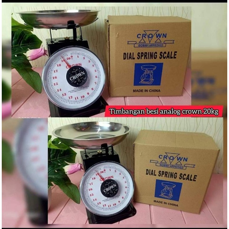 TIMBANGAN BESI ANALOG CROWN 20KG*