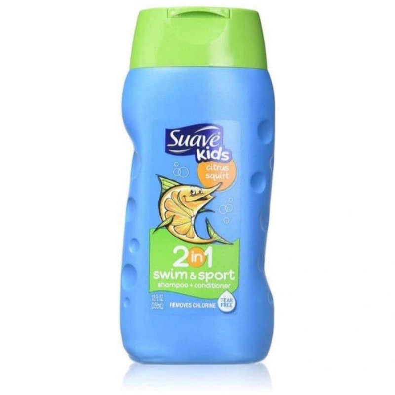 Suave kids 2 in 1 swim and sport citrus squirt 355ml