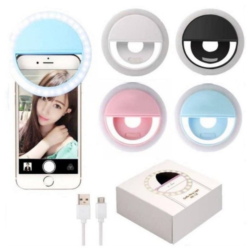 Ring Light Selfie LED / Lampu Selfie LED Bisa COD Flashlight Kamera Flash Kamera