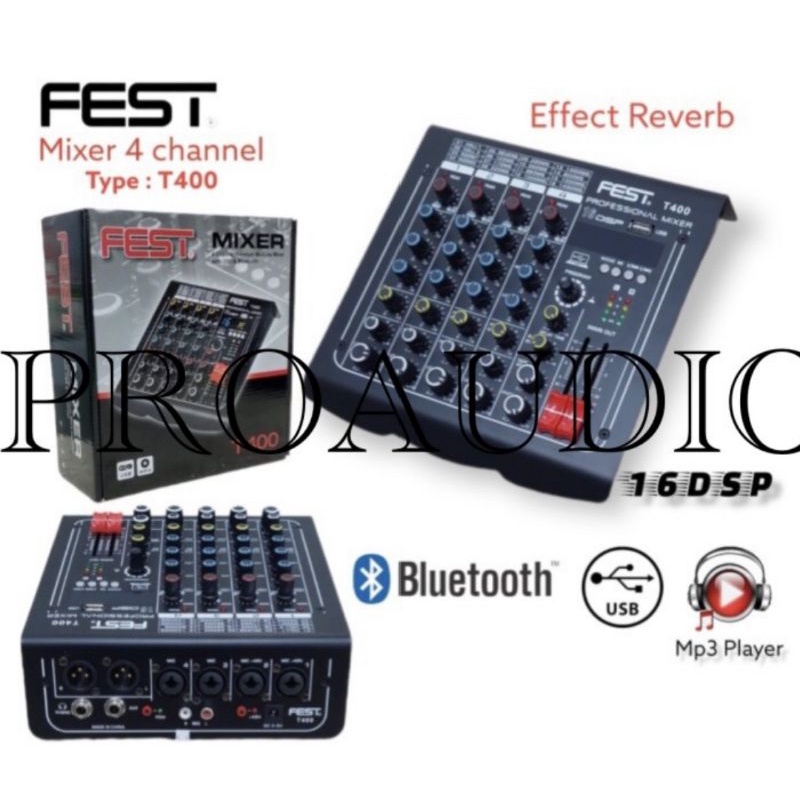 MIXER Audi Fest T400 4 Channel BLUETOOTH Fest T400 Original