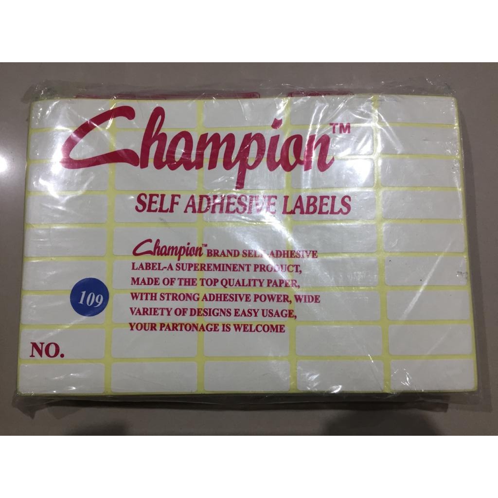 

Label Harga No.109 - 13 x 38mm Champion