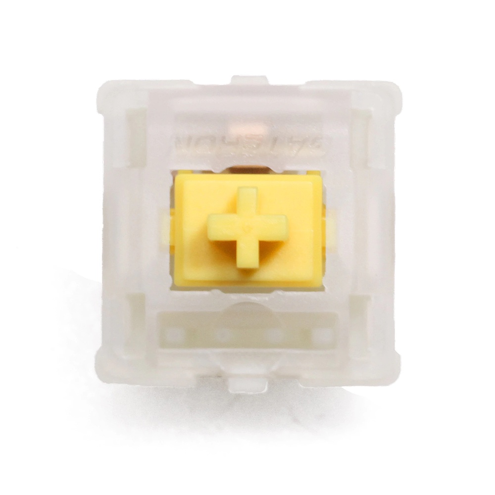 Gateron Milky Yellow Linear Mechanical Switch RGB 63g 1 PCS - V2 - White