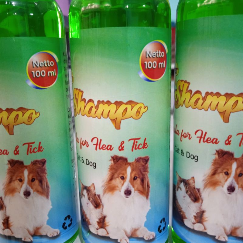 Shampo Kutu + Jamur + Conditioner Kucing dan Anjing 100ml - K&amp;J sampo Flea &amp; tick