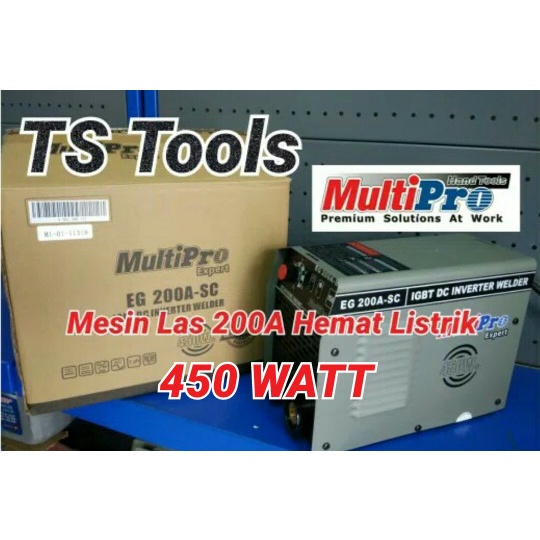 Multipro EG 200A SC Mesin las Hemat Listrik sampai 450 Watt / 450watt