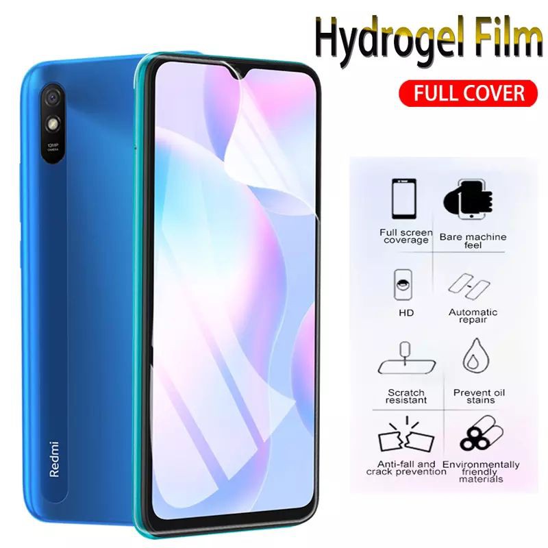 2in1 - Nano Hydrogel Film Xiaomi Redmi 9a Tg Antigores Screen Protector Layar Kamera Premium