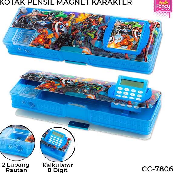 

[PRODUK V0WQ7] Tempat Pensil Magnet Karakter + Kalkulator / Kotak Pensil CC-7806 LNP