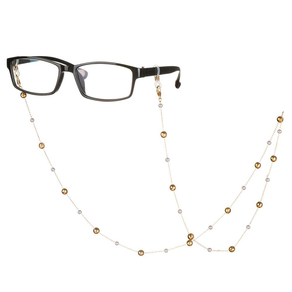 Lily Mutiara Rantai Kacamata Anti Slip Nyaman Rantai Leher Wajah Lanyard Sunglasses Strap